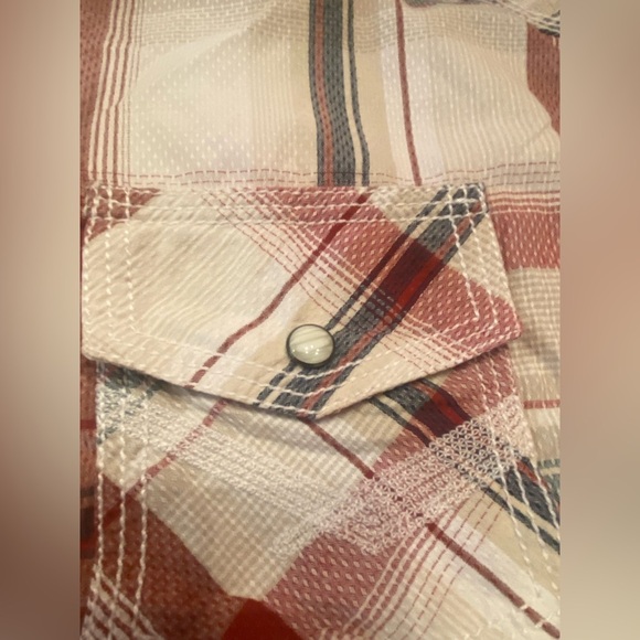BKE Buckle Mens Plaid Long Sleeve Pearl Snap Up Western Rodeo Shirt Size Small - Picture 5 of 8